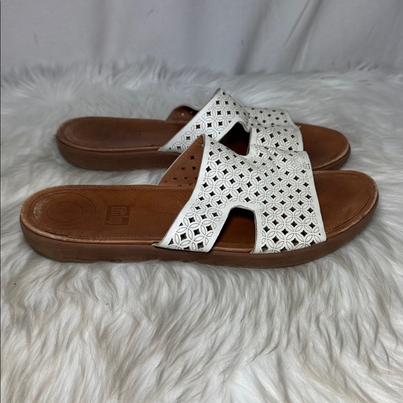 Fitflop H-Bar Women's White Sandals Sz 11 - Picture 4 of 7